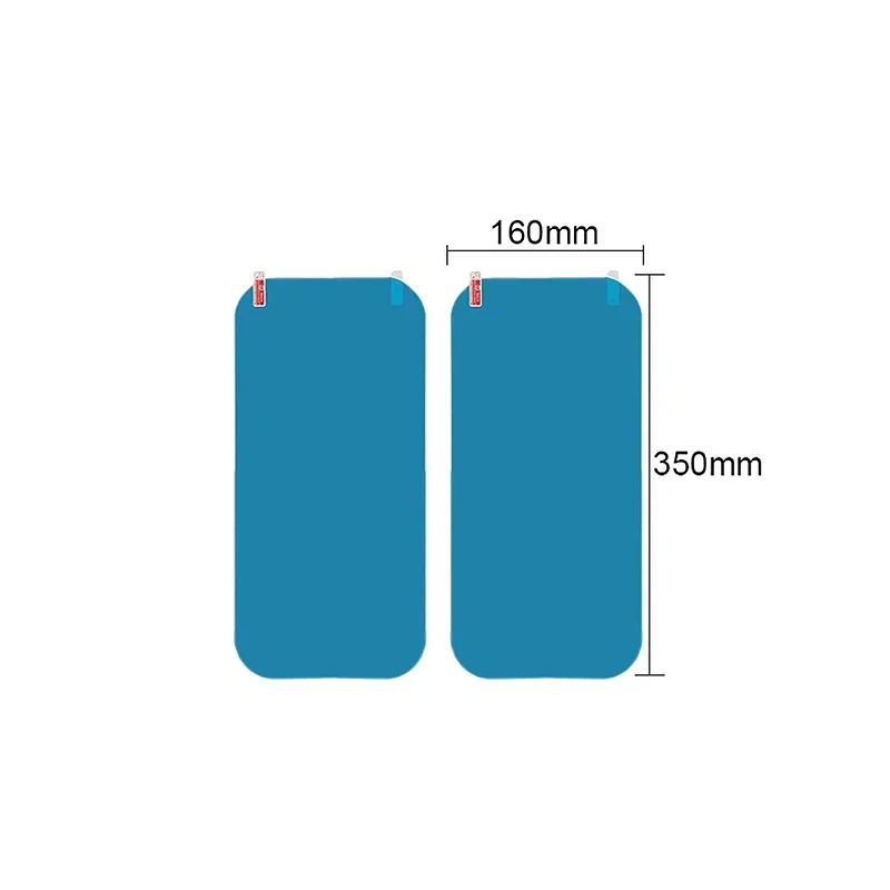 

2 шт., нано непромокаемая пленка для грузового зеркала, HD стекло, боковое окно, водонепроницаемая защитная пленка, антибликовая телескопическая автоаксессуары
