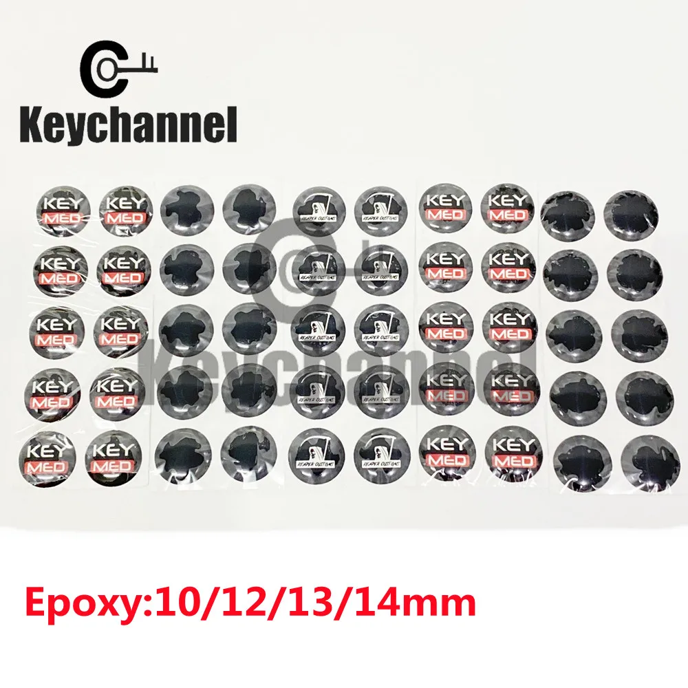 

Keychannel 230/460/690/930 шт. 14 мм логотип под заказ эпоксидная эмблема дизайн для Xhorse KD дистанционное управление наклейка на ключ от автомобиля настроить