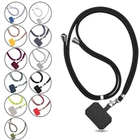 universal crossbody patch phone lanyards mobile phone strap lanyard 12 colors soft rope for cell phone hanging cord adjustable