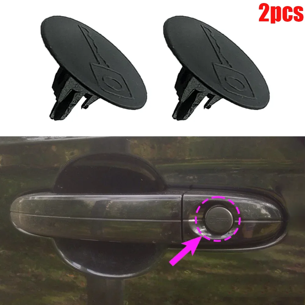 2 шт. автомобильная дверная ручка, отверстие для ключа, заглушка, накладка, зажимы, пылезащитная, нержавеющая, черная для Mazda 6 GJ1 Mazda 3 BK CX-5 KE
