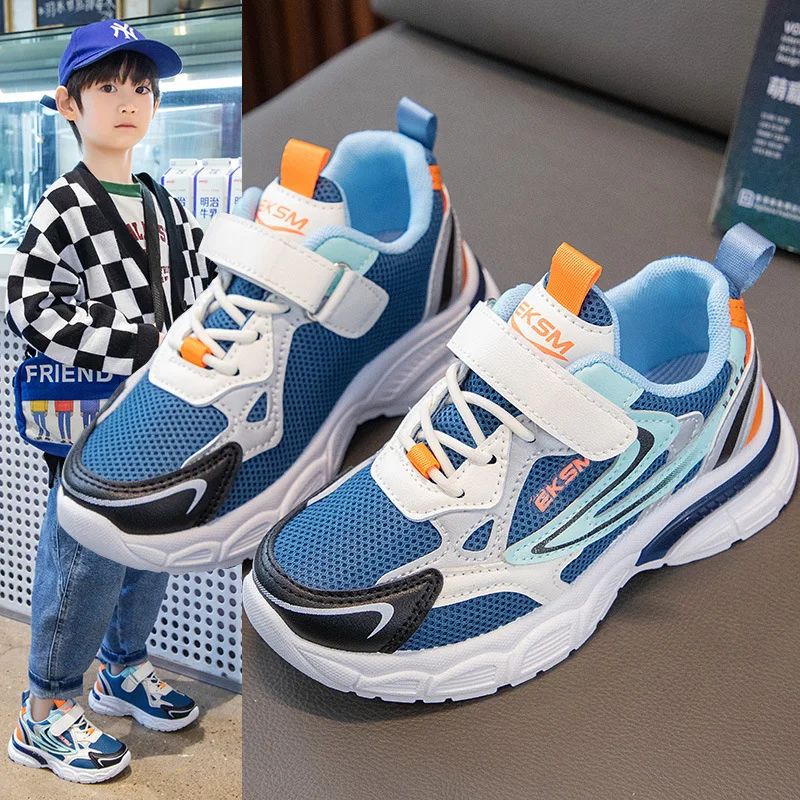 Children Sneakers Boys Sports Shoes Breathable Mesh Running Tennis Casual Shoes for Kids Girls Comfortable Student Flat Shoes