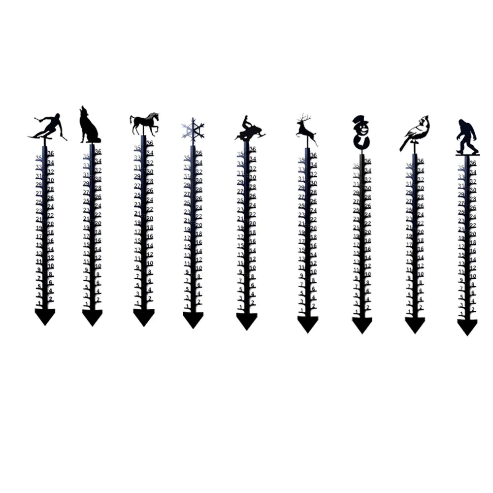 

36inch Snow Gauge Metal Yard Snow Measuring Stick Outdoor Garden Stake Decor Stakes Decoracion Outdoor Decor