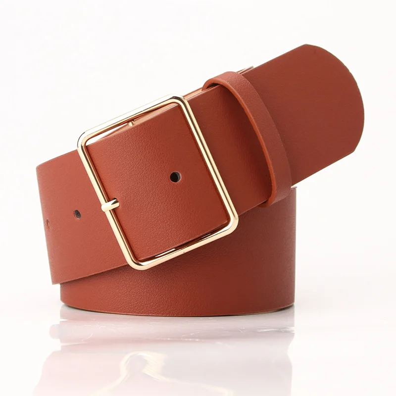 

Metal Square Buckle Women Belt Fashion Waist Belt PU Leather Heart Pin Belts for Ladies Leisure Dress Jeans Wild Waistband 2022