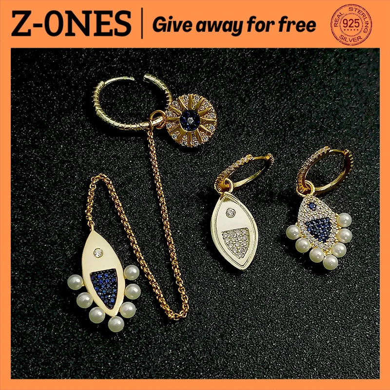 

925 sterling silver ladies earrings tropical ocean vacation small fish beads zircon earrings luxury brand Monaco jewelry