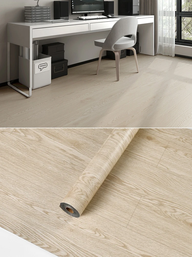 

Self Adhesive Thicken Wood Grain Floor Stickers Waterproof Keep Warm For Office Store Floor Home Decor Floor Renovation Stickers