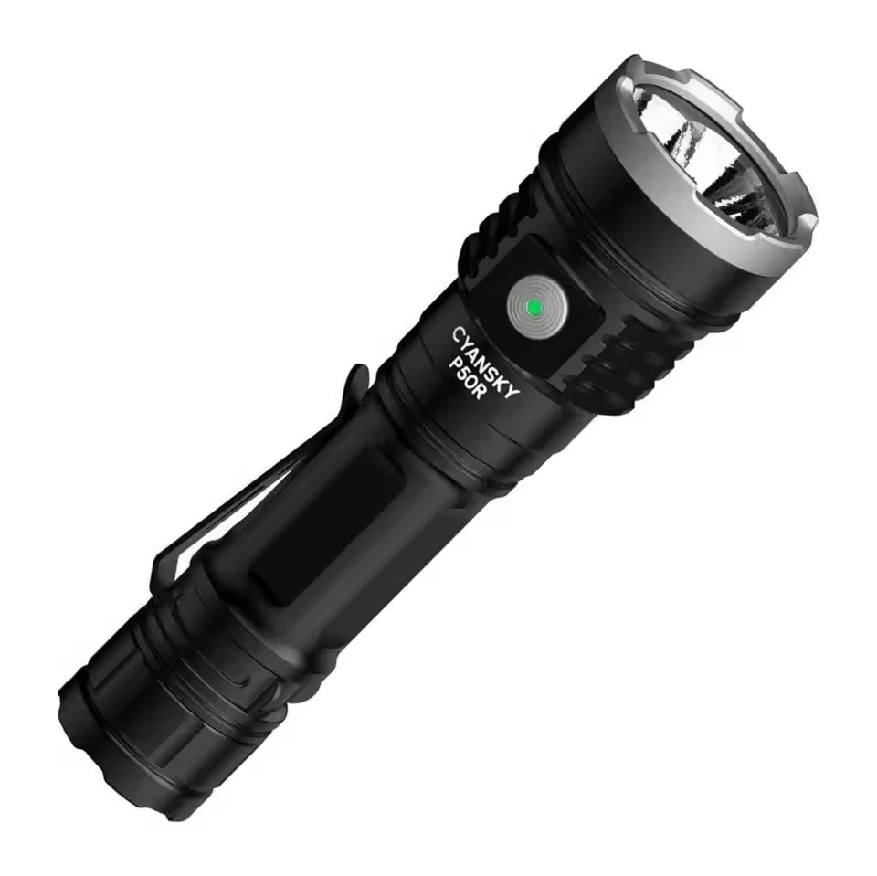 CYANSKY P50R 12000 люмен перезаряжаемый тактический фонарик USB-C светодиодный уличный