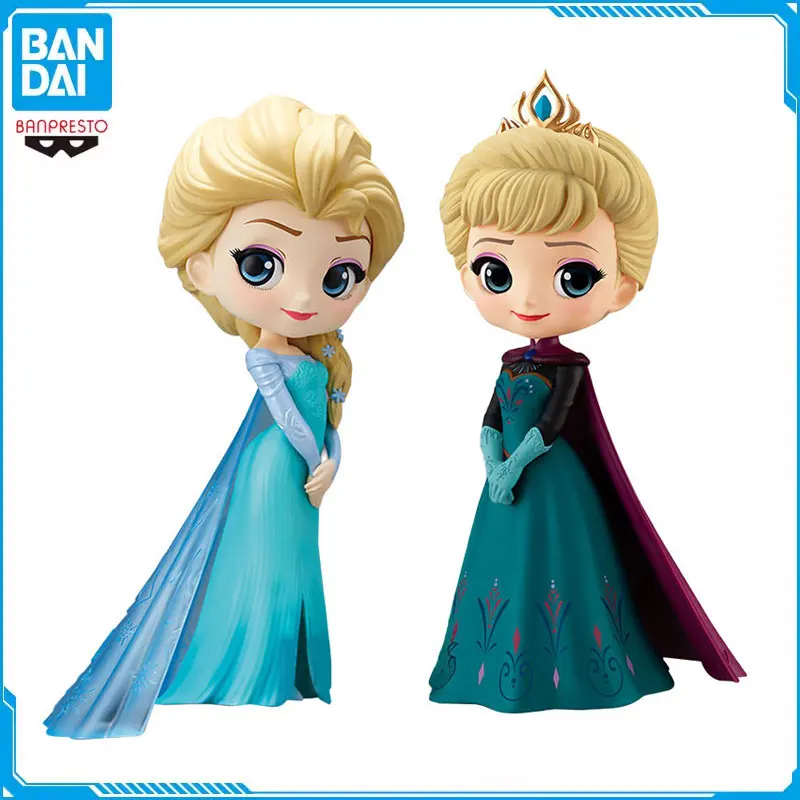 

Original BANDAI Disney Princess 3D Frozen Anna Coronation Ceremony Qposket Action Figure Kid Model Classical Collectibles