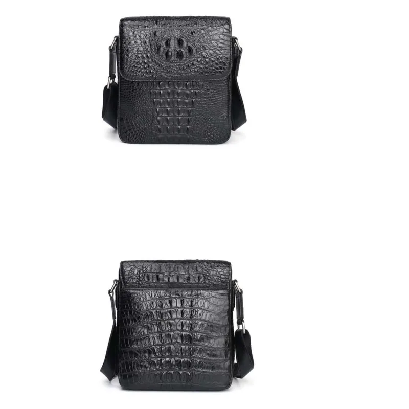 Men's Large Capacity Business Messenger Handbag Genuine Leather Leisure Single Shoulder Crossbody Bag High Quality Square Bag