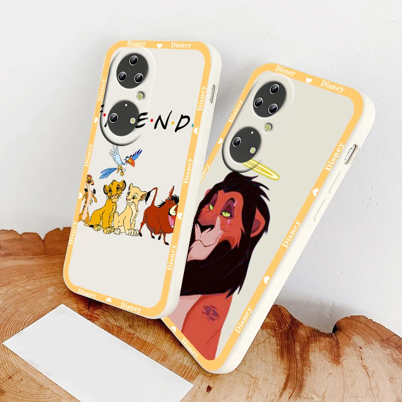 

Disney The Lion King Cool Phone Case For Huawei P50 P40 P30 P20 Pro Lite E Nova Y70 5T 9 Y9S Y9A Y9 Y6 5G Liquid Rope Cover
