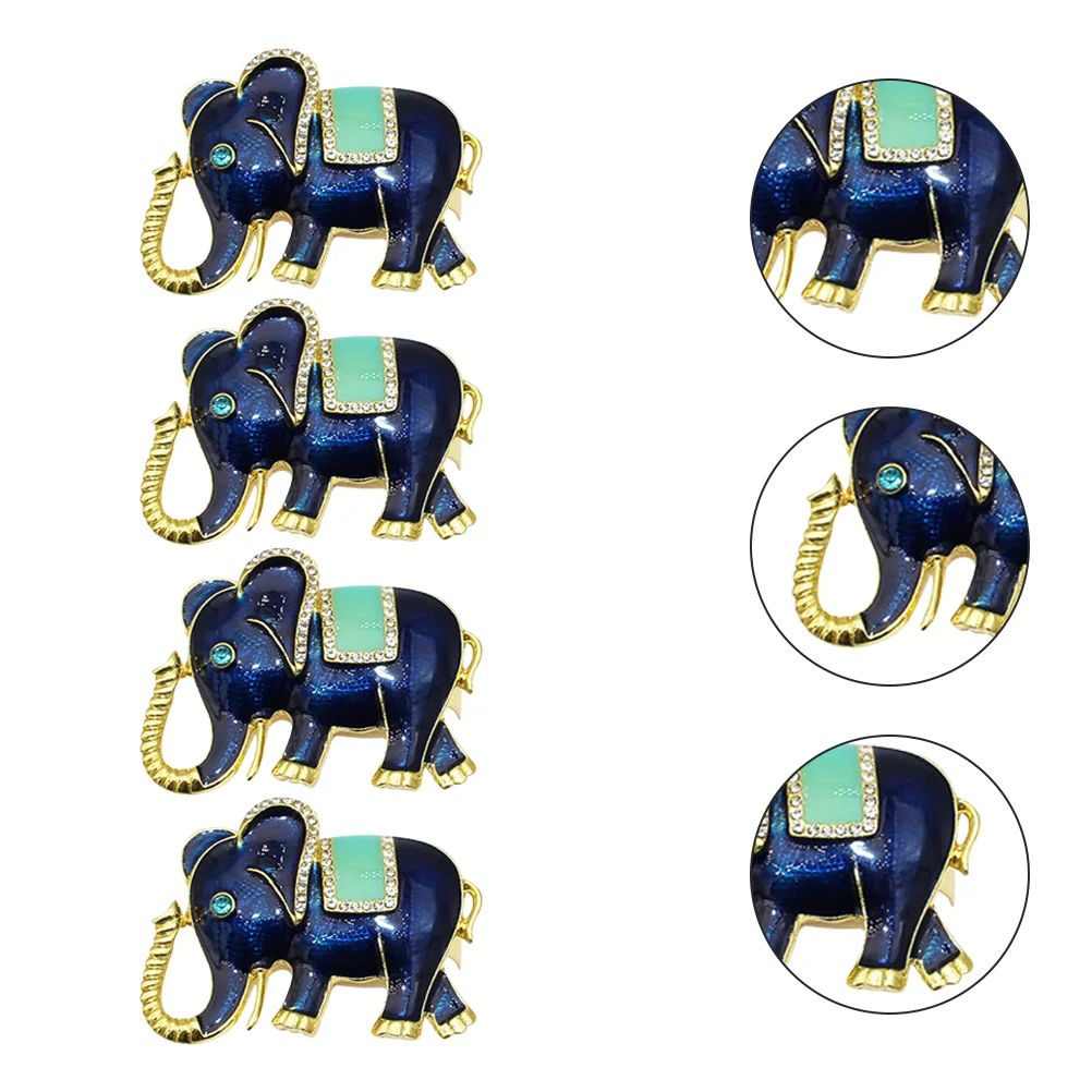 

Napkin Ring Serviette Holder Elephant Buckle Animal Christmas Rustic Wrap Metal