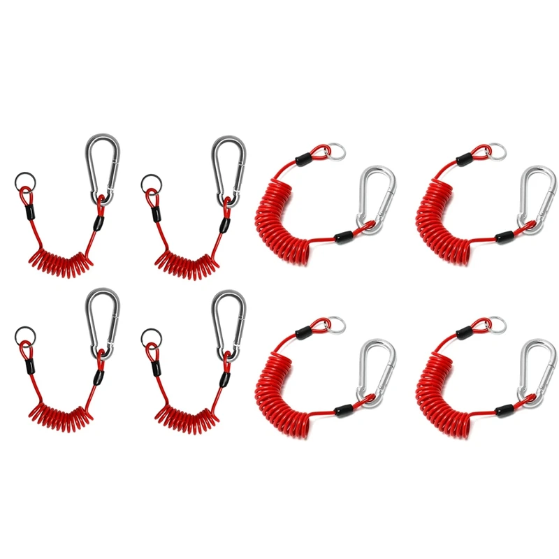 

Breakaway Trailer Cable,4 Pack Trailer Brake Safety Cable Spring Towing Coiled Wire, For RV Trailer Emergency