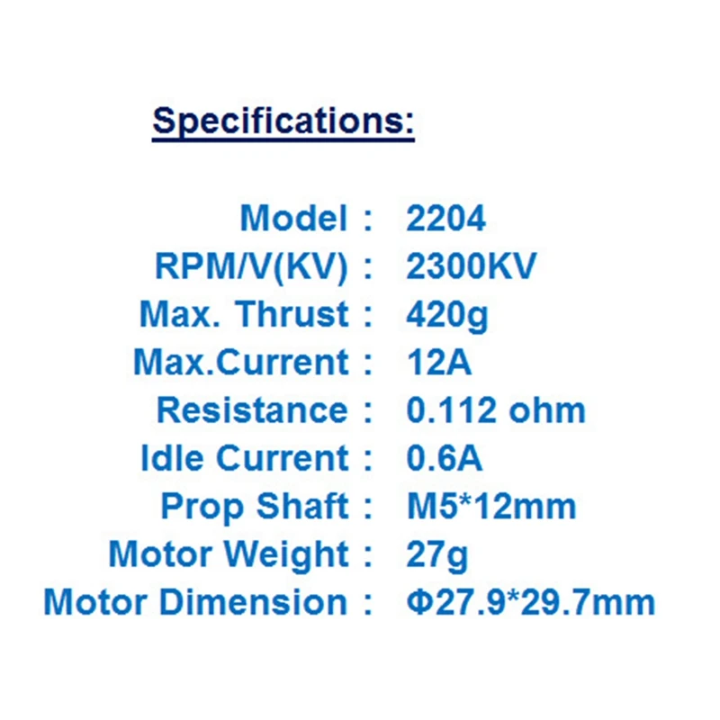 MT2204 2206 2300KV Бесщеточный двигатель CW CCW для RC FPV дронов QAV 180 210 250 A Прочный Простой в