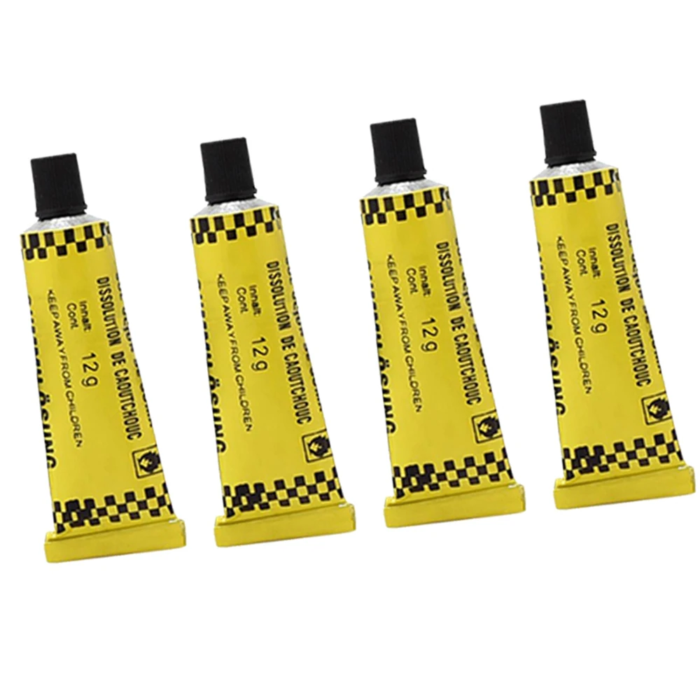 

12g Motorcycle Bicycle Tire Repairing Glue Portable Scooter Inner Tube Puncture Strong Tyre Repair Glue 4PCS Easy Operation