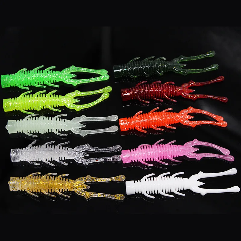 

10piece Floating Shrimp Lures 6.5cm 1.5g Soft Lure Fishing Lures Shrimp Lobster Soft Plastic Lure Fishing Lures