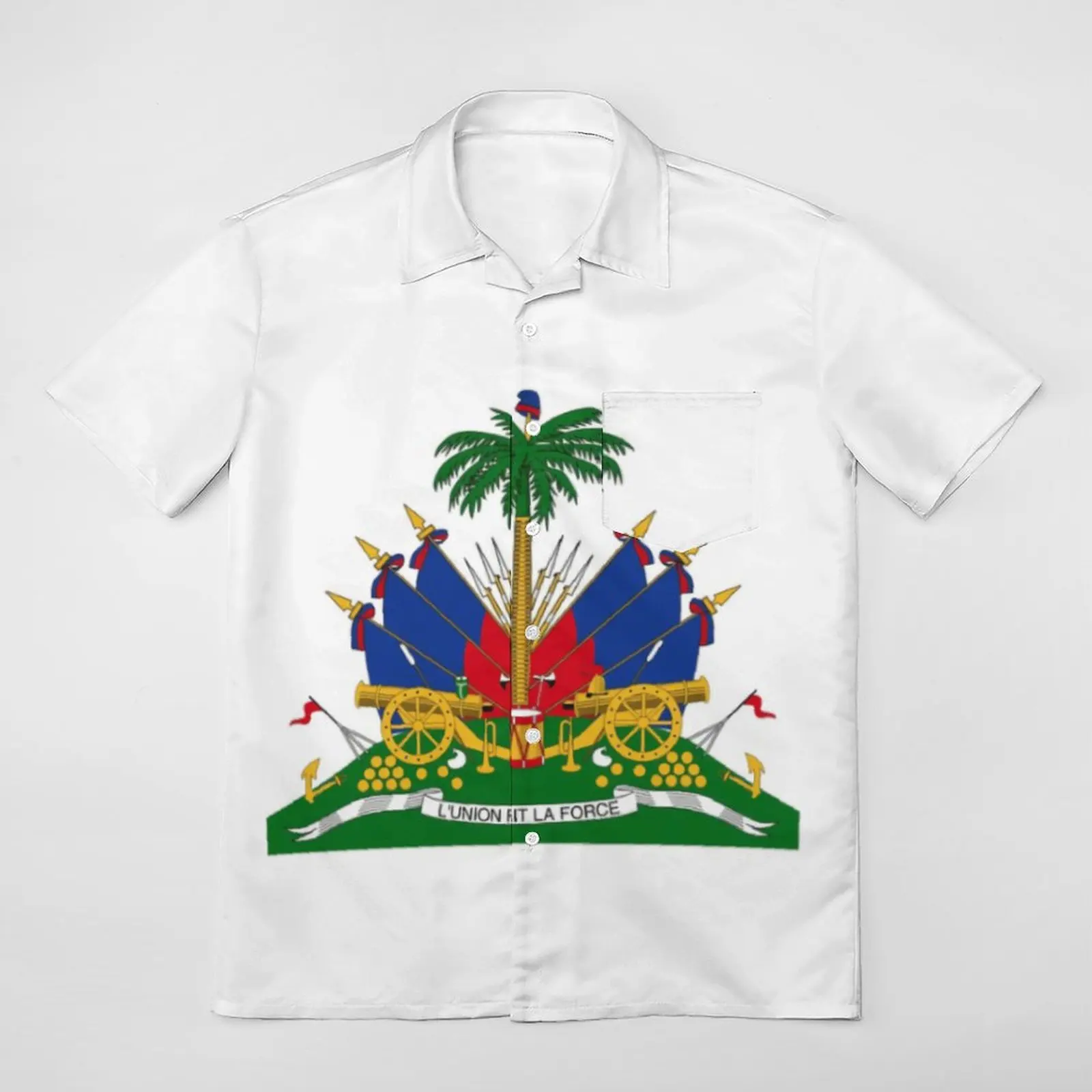 

Haiti Coat of Arms Top Tee Hot Sale Coordinates High Quality A Short Sleeved Shirt Running Eur Size