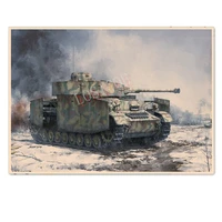 ww ii midlate tank vintage military art poster wall sticker ger wehrmacht panzer weapon poster retro kraft paper print painting