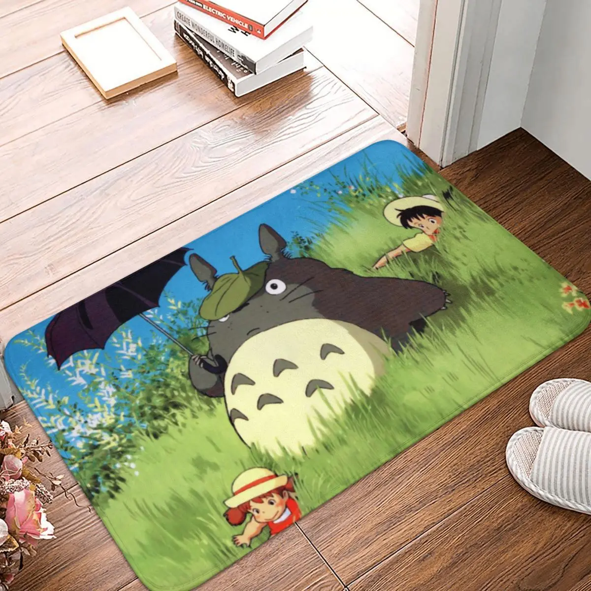 

My Neighbor Totoro Anime Non-slip Doormat Through The Grass Living Room Bedroom Mat Welcome Carpet Indoor Pattern Decor
