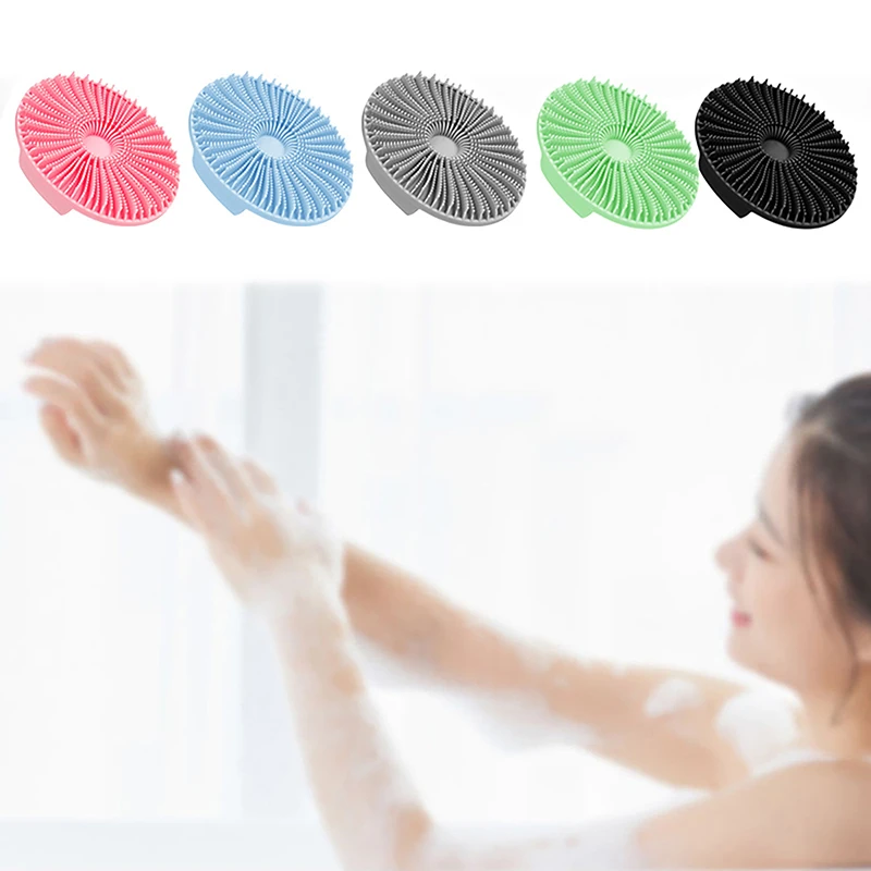 

Silicone Body Scrubber Bath Shower Brush Multi-functional Portable Wall-mounted Hair Skin Care Cleaning Brushes