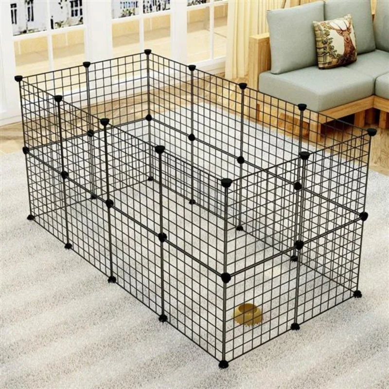 

Pet Playpen Small Animal Cage Indoor Portable Metal Wire Yard Fence for Small Animals Guinea Pigs Rabbits Kennel Crate Fence