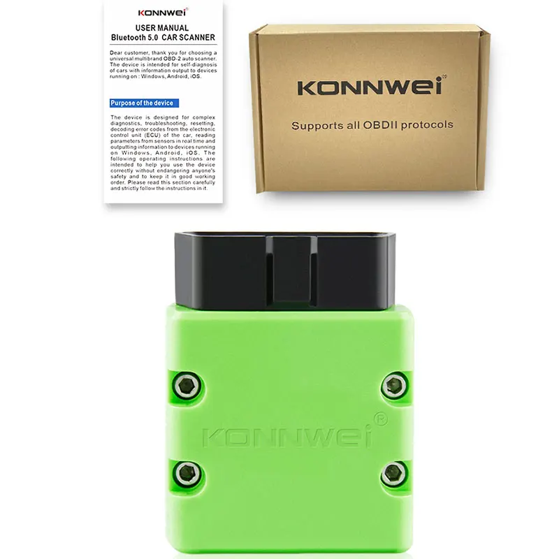 Фото Автосканер KONNWEI Bluetooth 5.0 KW902 ELM327 V1.5, диагностический инструмент OBD2 для автомобилей, считыватель кодов OBD 2 ELM 327 V 1.5 для Android и iOS №5