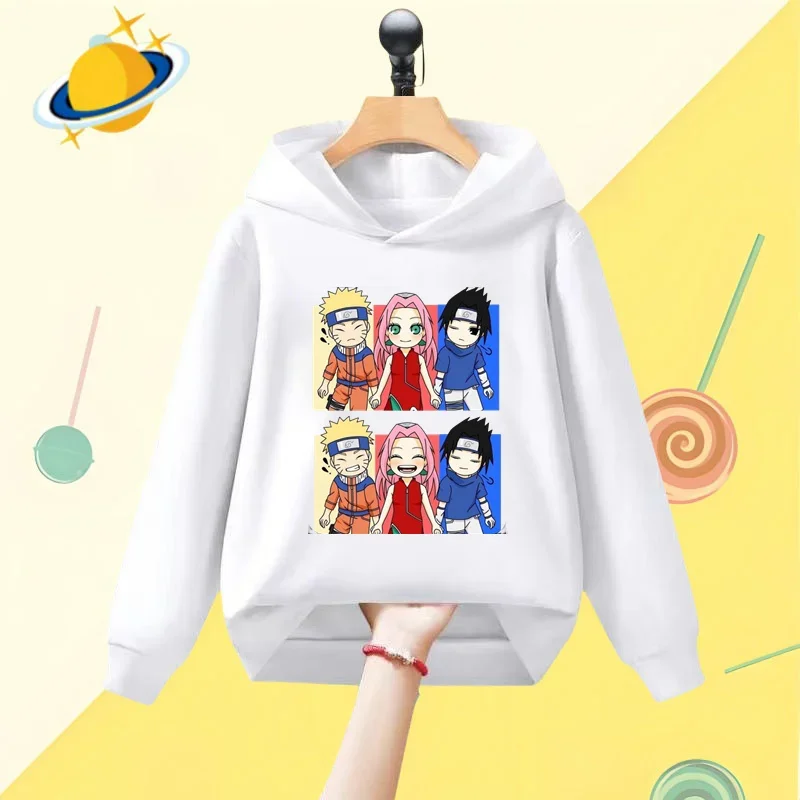 Детская толстовка с длинным рукавом и принтом из аниме Наруто