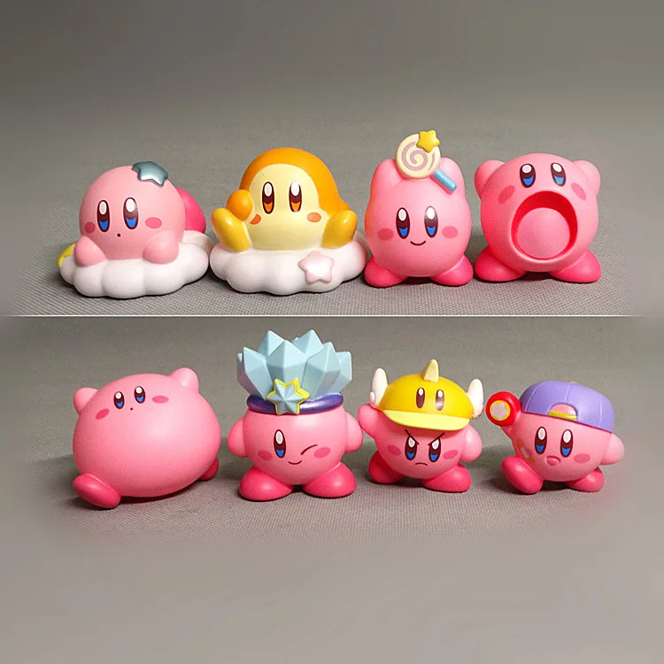 

8Pcs/Set Kirby Anime Figure Waddle Dee Star Kirby Kawaii Toys Pvc Hand Model Doll Peripherals Ornaments Gifts