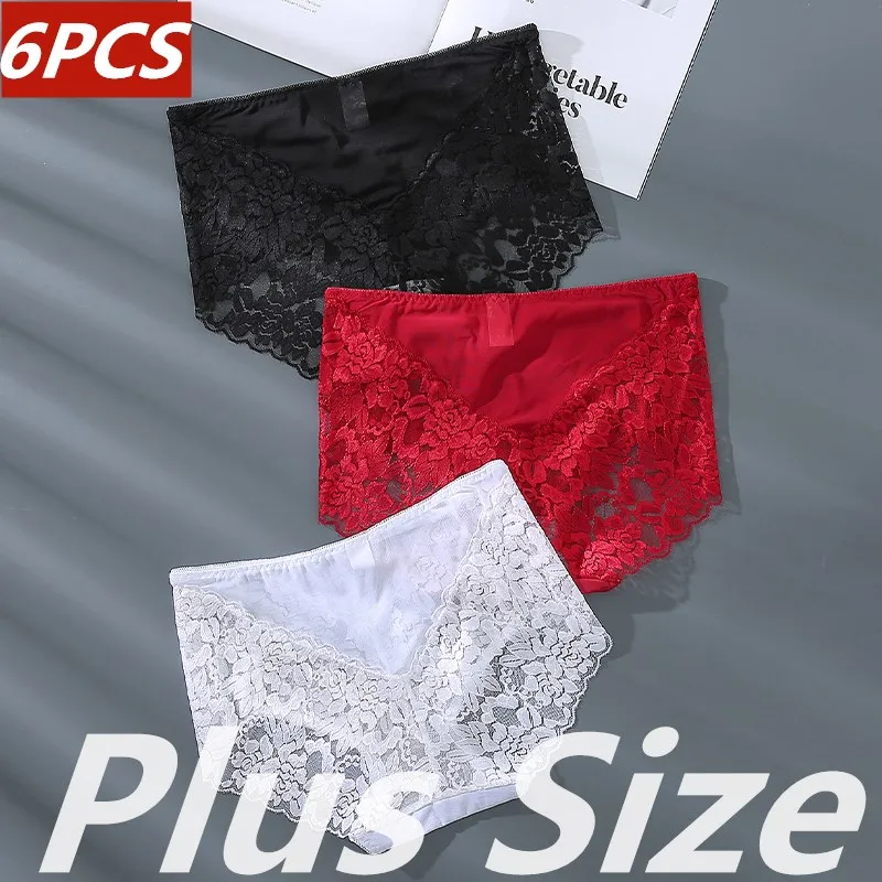 

6 шт., женские кружевные трусы
