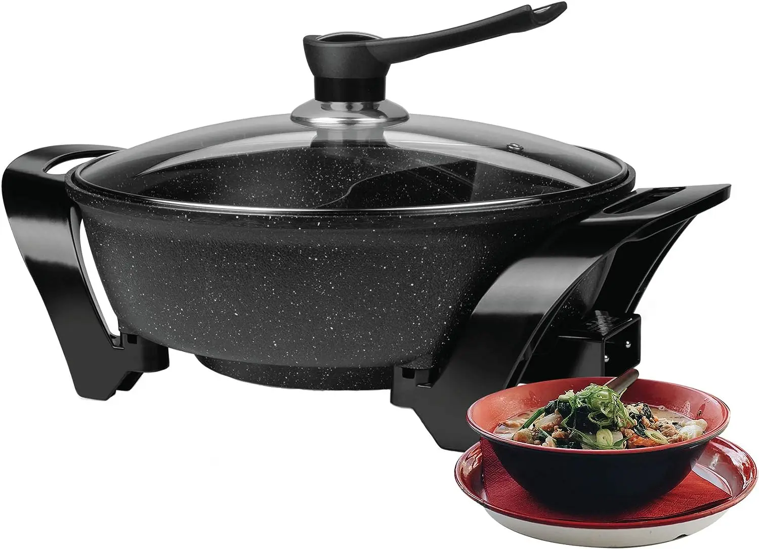 

Non-Stick 6-Quart Shabu Pot with Divider, Black