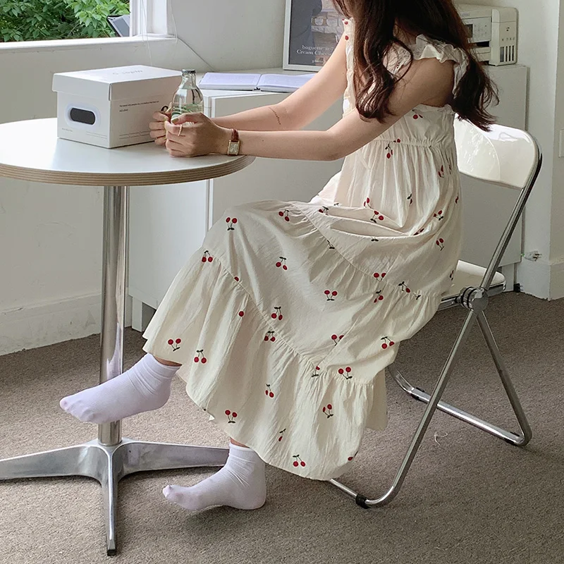 Женская Мягкая ночная рубашка без рукавов с V-образным вырезом