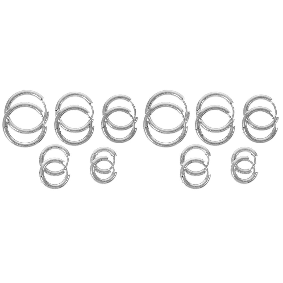 

20 pcs Tiny Hoop Earrings Multi Size Earrings Statement Hoop Earrings for Women Men