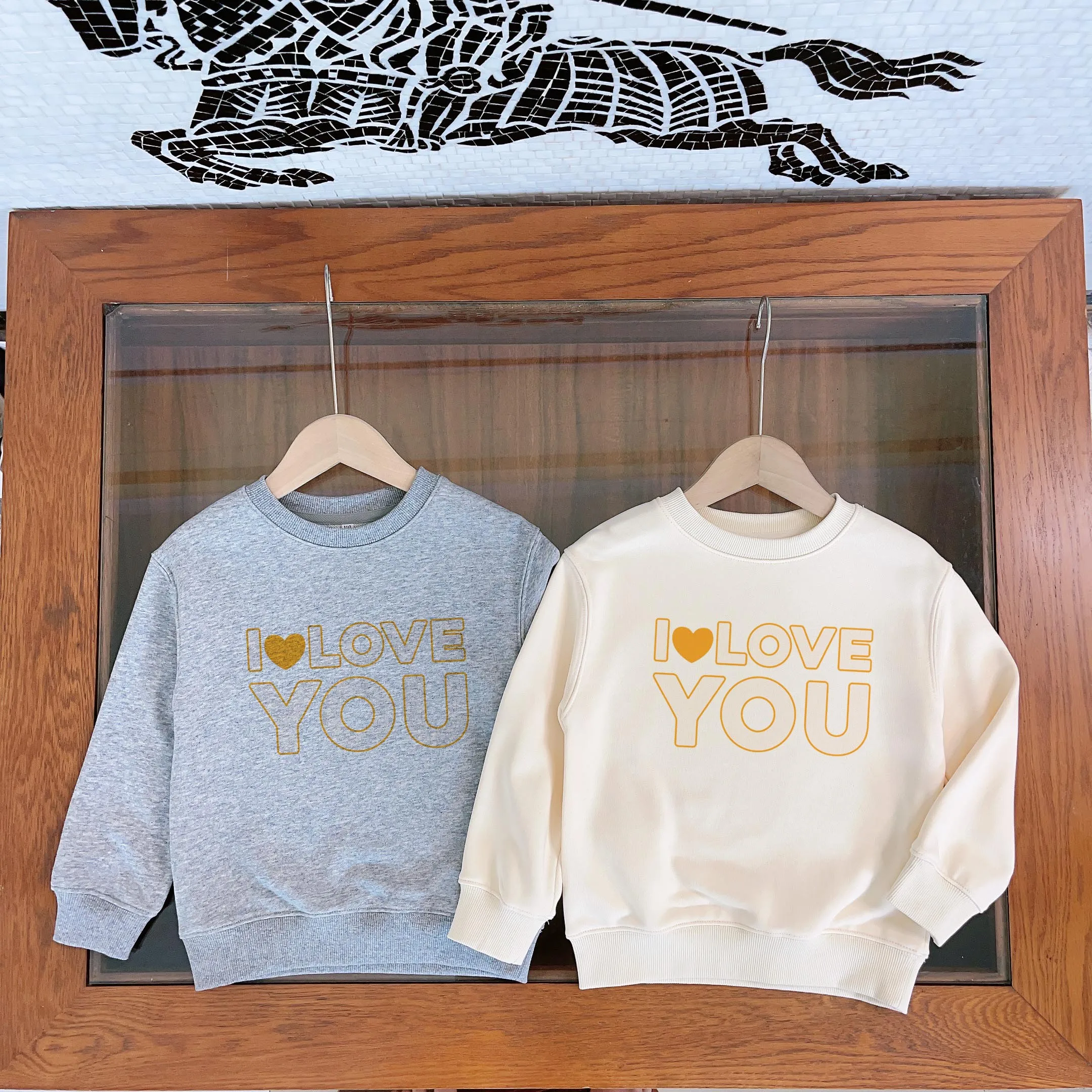 

Свитер 320 г, Высококачественная детская одежда, новинка 2023 года, Осень-зима, свитер из чистого хлопка с длинными рукавами и запахом для мальчиков и девочек