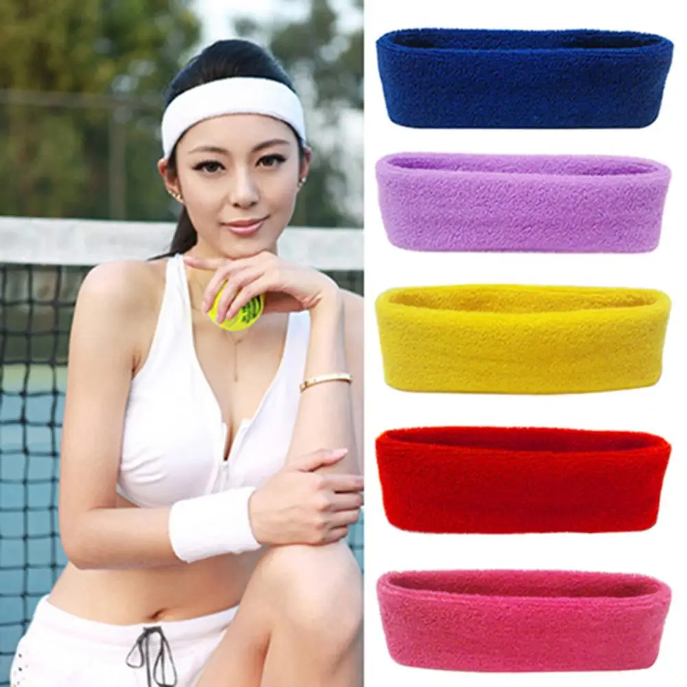 

Sports Wristband Yoga Gym Stretch Headband Hair Band Outdoor Sport Cotton Sweatband for Men Women Unisex Elastic Sport Headband