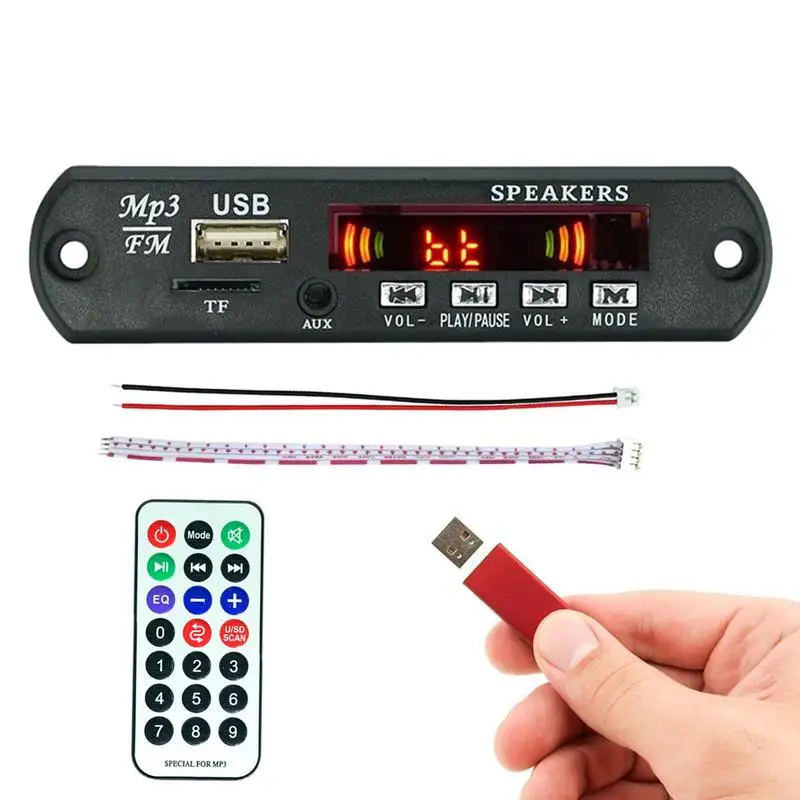 

Portable Amplifier MP3 Board Bluetooths Car MP3 Players USB Recording Module FM Radio For Speakers Handsfree