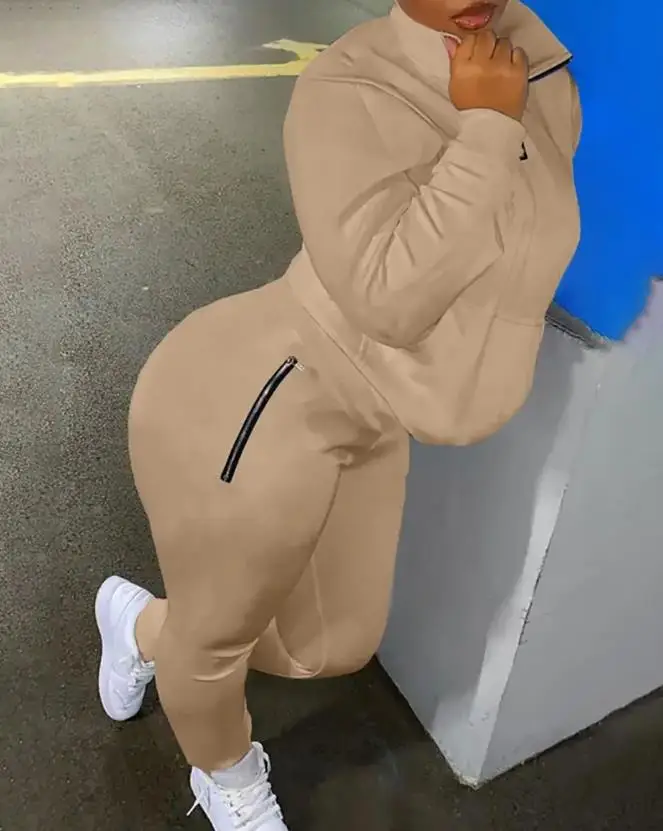 Женский комплект из двух предметов модный дизайнерский топ с высоким воротником