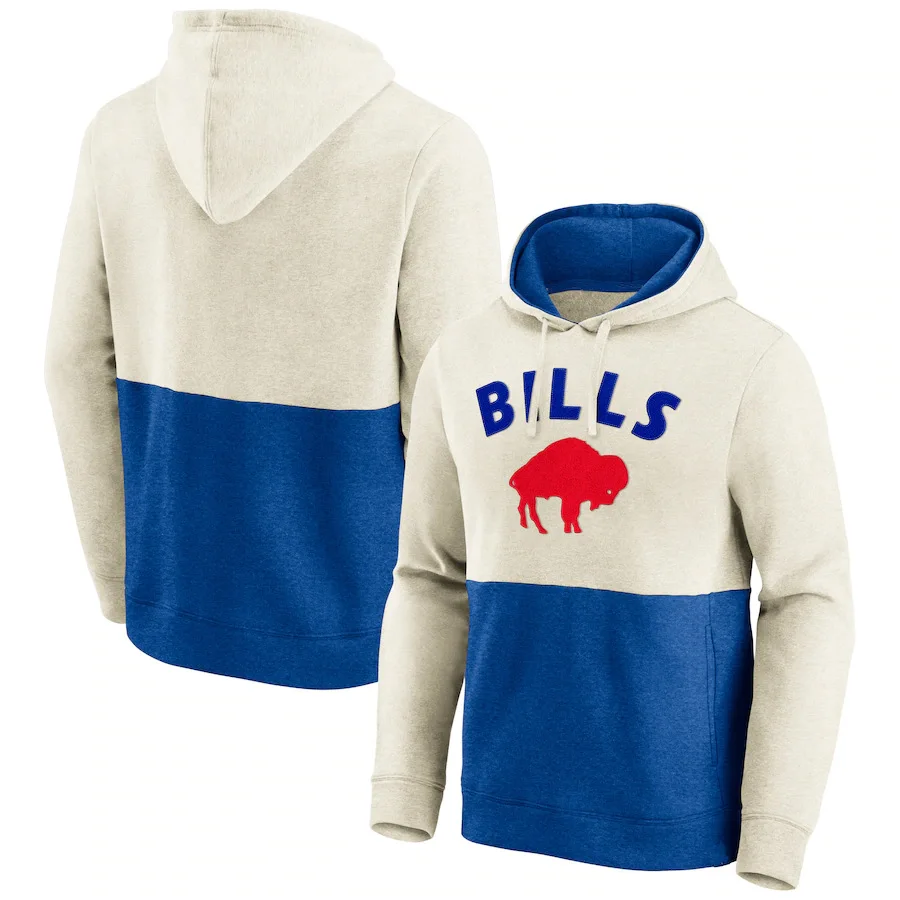 

New Buffalo Men American Hoodies sweatshirt Bills Retro Fanatics Branded Arch Colorblock Pullover football Quality Man Hoodie
