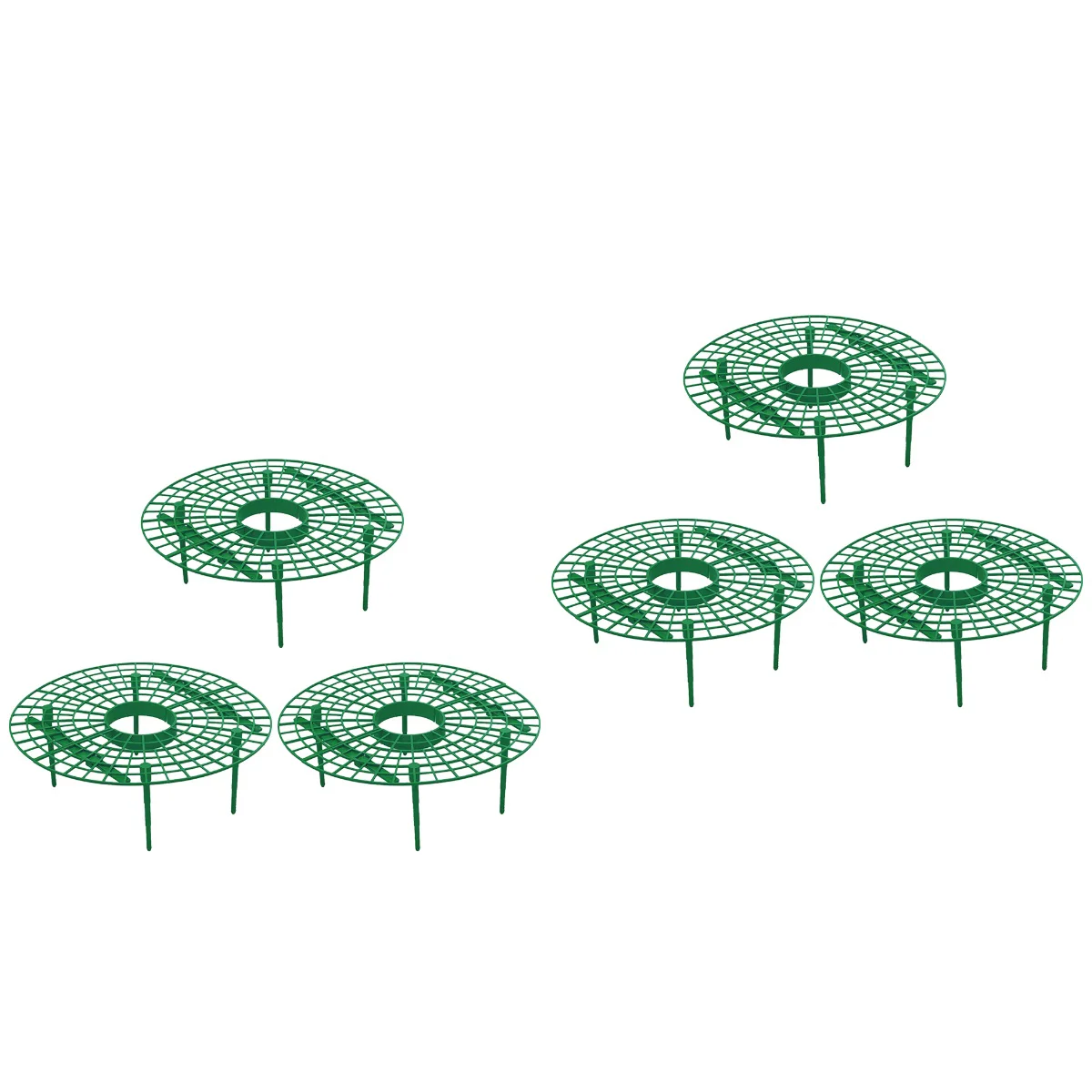 

6 Pcs Plant Climbing Supports Strawberry Rack Rattan Climbing Frame Plastic Plant Stand Green