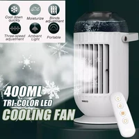 usb desk mini fan portable air cooler fan air conditioner light desktop air cooling fan humidifier purifier for office bedroom