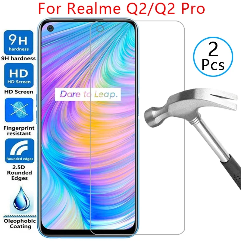 Чехол из закаленного стекла для Realme q2 pro чехол на Realmi q 2 2q q2pro Realmeq2 телефона сумка