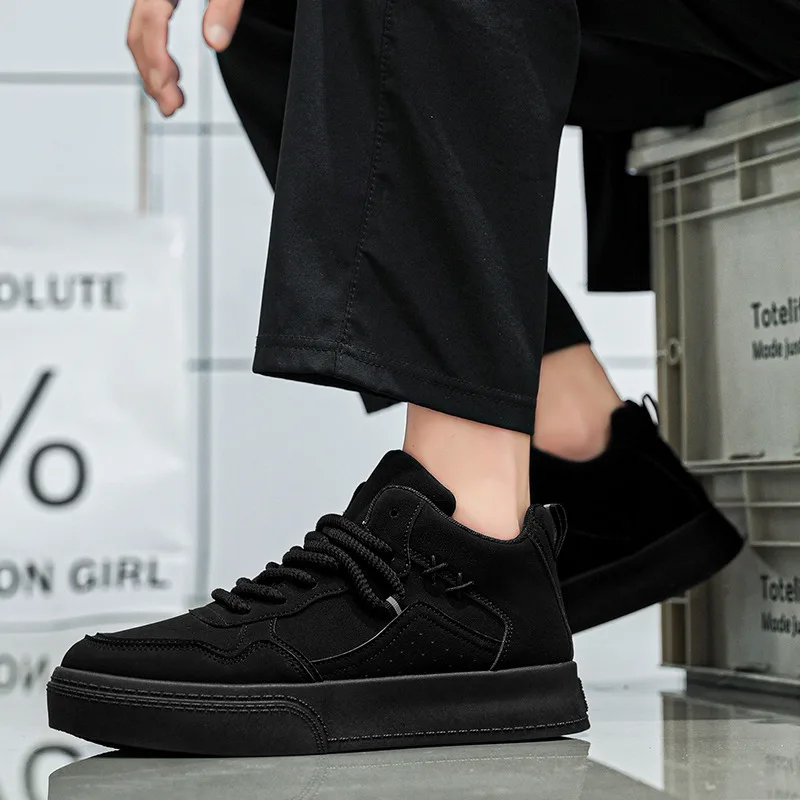 Кроссовки мужские высокие на шнуровке удобные кеды повседневная обувь платформе