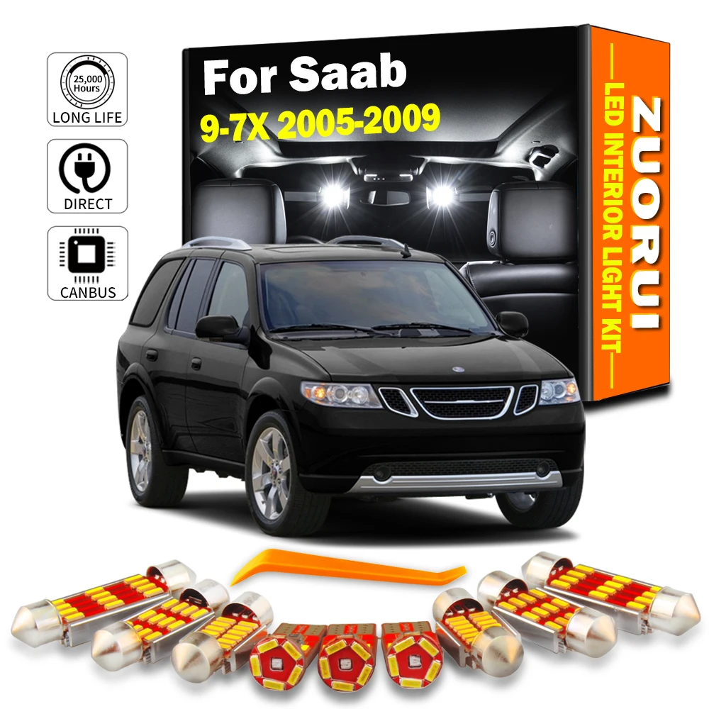 

12 шт., Автомобильные светодиодные лампы Canbus для Saab 9-7X 2005-2008 2009