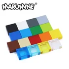 Плиточные блоки Marumine 1x1, 300 шт., аксессуары оптом, кубики MOC 3070, совместимы со всеми основными брендами для строительства