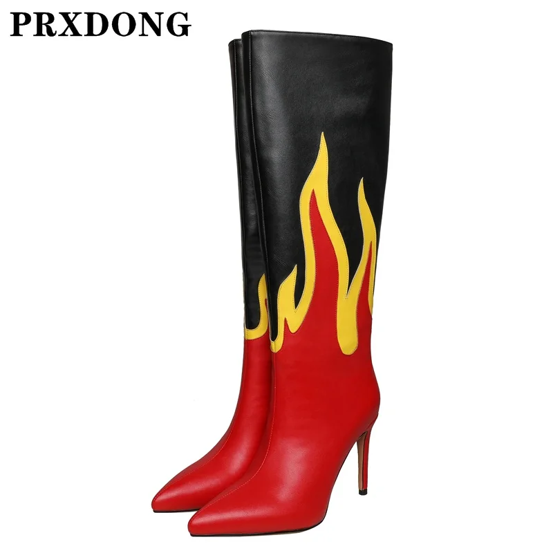 

Qulaity Women Boots New Autumn Winter Warm Knee High Boots Sexy High Heel Pointed Toe Dress Party Lady Shoes Long Boots Big Size