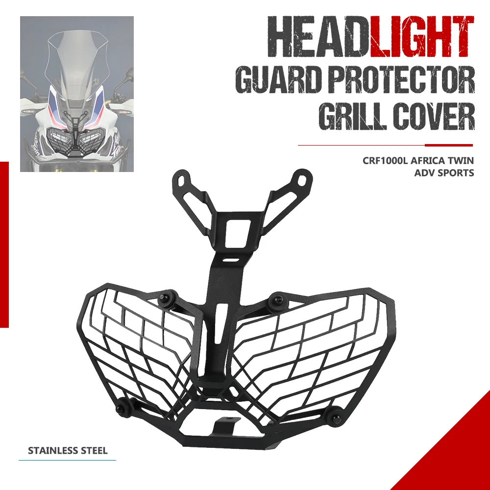 

FOR Honda CRF1000L Africa Twin ADVENTURE Sports Motorcycle Accessories Headlight Head Light Guard Protector Grille Cover