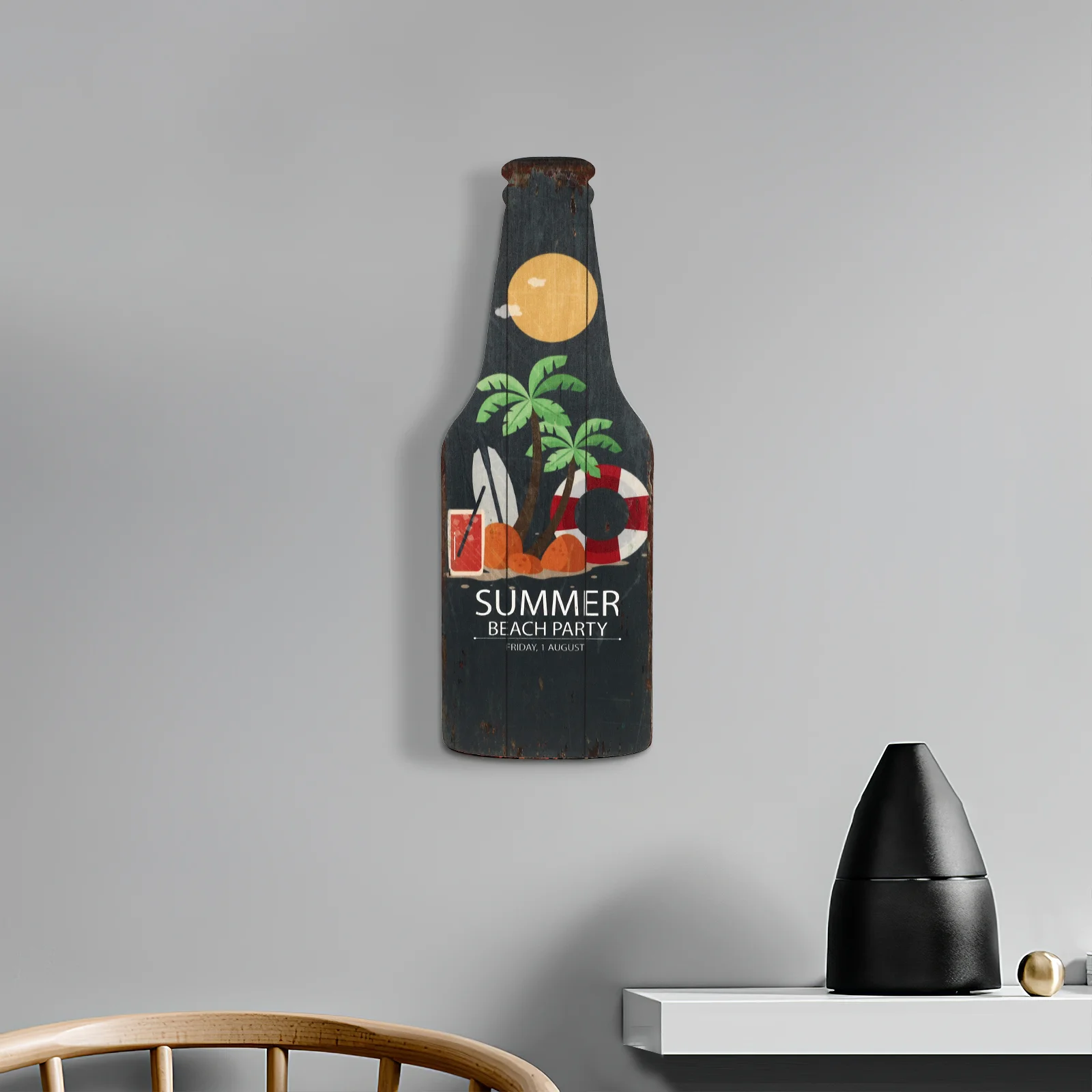 

Подвеска в виде бутылки для пива, деревянная подвеска в стиле ретро