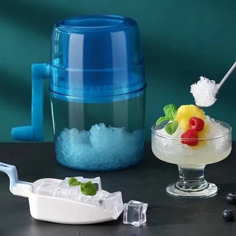 

Portable Manual Ice Shaver Shredding Machine Hand Cranked Snow Cone Transparent Mini Domestic Ice Shaver For Home Kitchen Tool