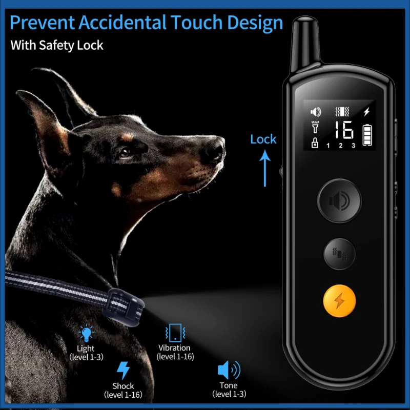 

Electric Dog Training Collar Voice Walkie-Talkie Pet Remote Control Waterproof Rechargeable For All Sizes Vibration Sound