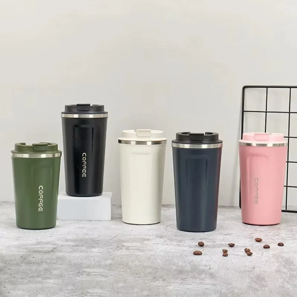 Портативная Изолированная Кофейная Чашка Из Нержавеющей Стали С Крышкой