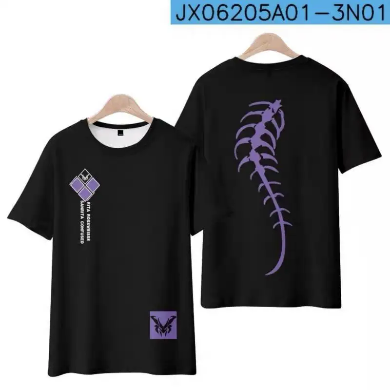 Honkai Impact 3 Rita Rossweisse Стильная футболка с 3D принтом летняя модная популярная уличная