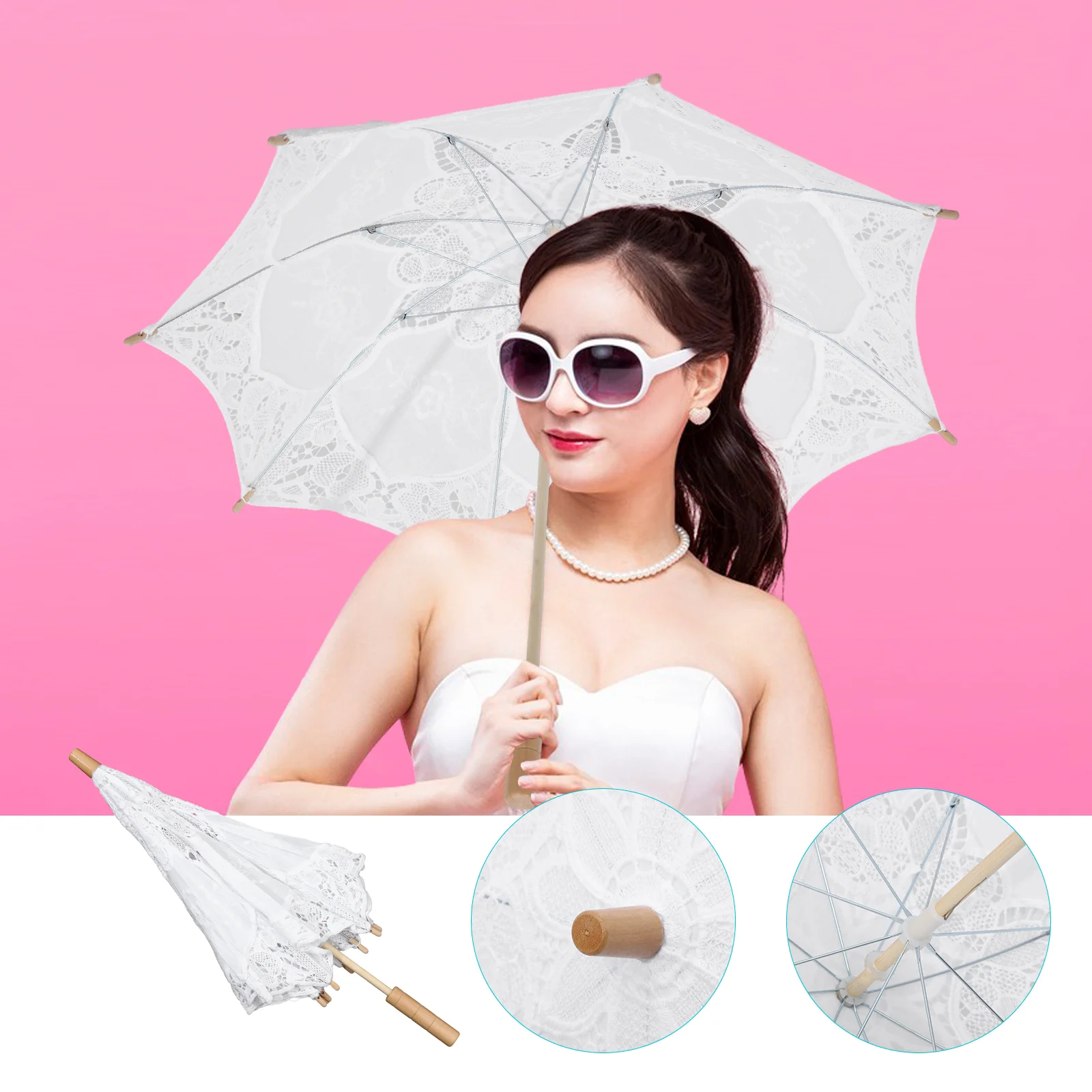 Кружевной зонт декоративные аксессуары для невесты элегантный свадебный