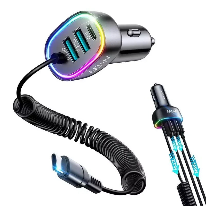 

Charger In Car USB C Car Charger Quick Charge 3.0 Type C Fast Charging Adapter 13 Pro Max Redmi ForHuawei